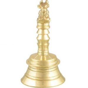 Cloche en laiton pur, stylée à la main pour cloche du Temple et en laiton Pooja de fabrication indienne, 1 pièce - Product Image 5