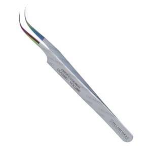 Fine Curved Tweezer for Eyelash Extensions Tip Multi & White Private Label, Eyelash Extension Curved Tip Tweezer - Product Image 3