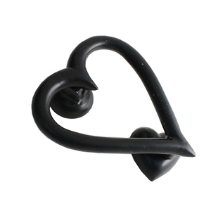 Matt <b>Black</b> <b>Heart</b> Shape Door Knocker - Product Image 5