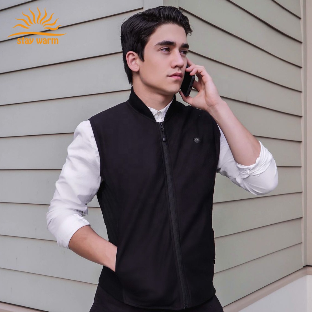 Оптовая продажа Зимний лучший теплый умный жилет из углеродного волокна 5 в с подогревом для батареи из Тайваня
