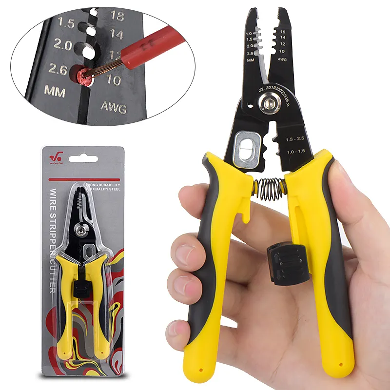 JCD Wholesale high quality steel Multi function wire cutter pliers cable stripping tool