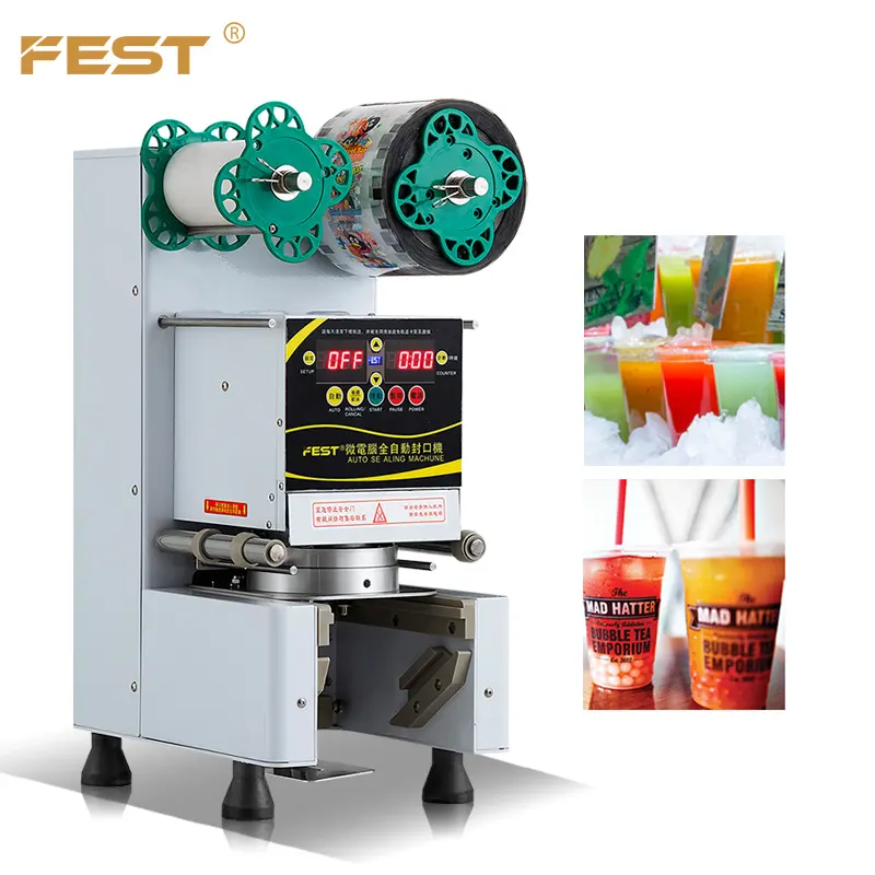 FEST автоматические машины для запечатывания стаканов для йогурта 360 Ватт, герметик для стаканчиков для йогурта, герметик для пластиковых стаканчиков