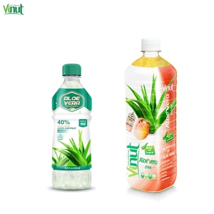 Boisson à l'aloe vera hypocalorique avec pomme verte Bouteille de marque VINUT de 500ml, hydratation rafraîchissante et saine - Product Image 1