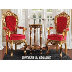 Diván moderno de estilo italiano para muebles del hogar, cómodo sofá de terciopelo rojo para el hogar, muebles de lujo tallados a mano - Product Image 1