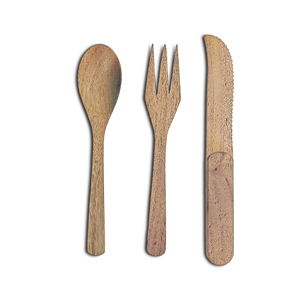 Ensemble de 3 couverts traditionnels faits à la main, légers et écologiques, conçus par Medieval Edge - Product Image 5