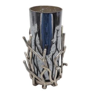 Candelabro votivo de cristal para decoración del hogar, soporte de vela decorativo de Navidad hecho a mano, Color azul antiguo, personalizado - Product Image 5