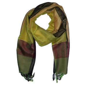 US Jacquard Varanasi Écharpe Coloré Imprimé Soie et Polyester Long Plain Designer Digital Autumn Style pour Adultes - Product Image 4