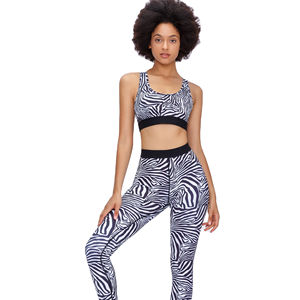 Mallas estampadas con sublimación reflectantes para mujer, ropa deportiva de entrenamiento, Yoga, gimnasio, venta al por mayor - Product Image 1