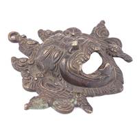 Esculturas de Latón Dorado Antiguo Hechas a Mano, Colgante de Mahakala, Diosa Enojada, Figura Decorativa, Piezas de Colección, Artículos de Regalo