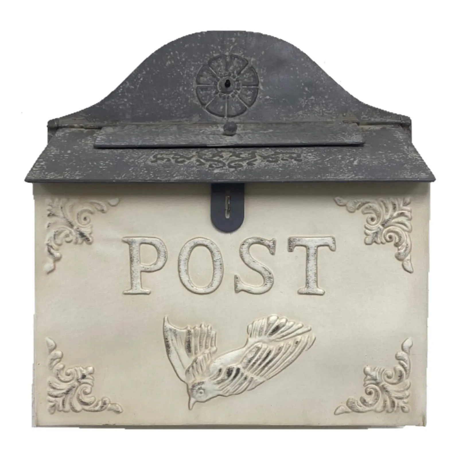 Iron Made white and Black Color Decorative Mail Box with hanging Hook Envelop Holder and news paper Holder for wholesale