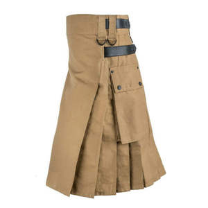 THISTLE ROSE ENTERPRISES Kilt en jean utilitaire kaki pour hommes - Accessoire musical écossais des Highlands - Product Image 6