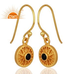 ต่างหูห้อยประดับพลอยออนิกซ์สีดำธรรมชาติ ชุบทองคำขาวแท้ รุ่นล่าสุดปี 2026 สำหรับผู้หญิง จากผู้ผลิตเครื่องประดับ - Product Image 2