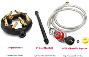 Conjunto de quemador de hierro fundido casero de 10 chorros a precio de fábrica para piezas de quemador - Product Image 6