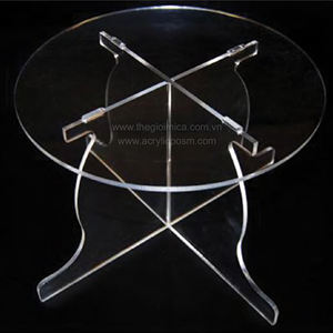 HOMESWEET-mesa de centro acrílica para el hogar, mesa de centro iridiscente moderna, transparente - Product Image 2