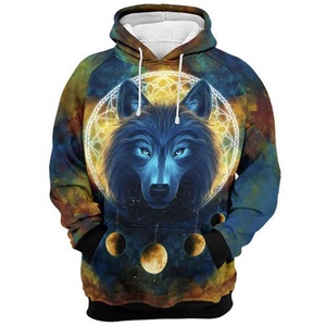 Sudadera con capucha para hombre, con estampado de parches, forro polar, personalizado, sublimación, 100% - Product Image 1