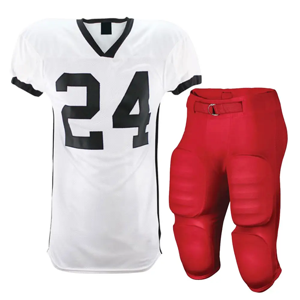 Uniformes de futebol americano impressão personalizada, conjunto de camisas de futebol de sarja e calça
