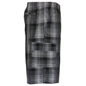 Plaid <b>Cargo</b> Shorts Multiple Pockets Drawstring Casual Lose Fit for Men Durable <b>Working</b> Shorts Casual Wears Breathable Shorts Men - Product Image 3