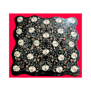 Mesa de comedor con incrustaciones de mármol, hecha a mano, de diferentes formas, para uso doméstico - Product Image 1