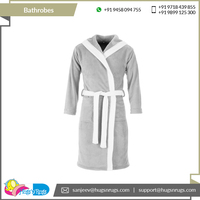 Albornoces de Lujo de Fabricante Indio, 380 g/m², Secado Rápido, Suaves, 100% Algodón, Unisex, Manga Larga, con Logotipo Personalizado, Marca XL para Hoteles