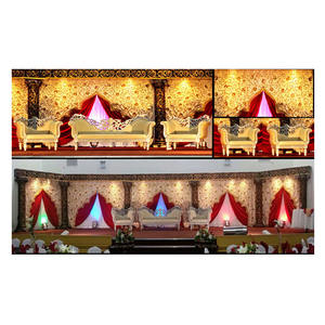 Telones de fondo bordados para escenario de boda asiática, cortinas elegantes bordadas para eventos de boda musulmana - Product Image 1