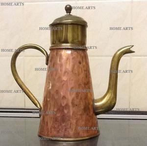 กาต้มน้ำชากาแฟทองแดงพร้อมด้ามไม้ทรงกลมปรับขนาดได้กาต้มน้ำชากาแฟในอินเดีย - Product Image 6