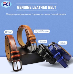 Jeans เข็มขัดหนังแท้สำหรับผู้ชาย,เข็มขัดดีไซน์เนอร์สำหรับผู้ชายหัวเข็มพร้อมสายหนังชุดนักธุรกิจชาย - Product Image 2