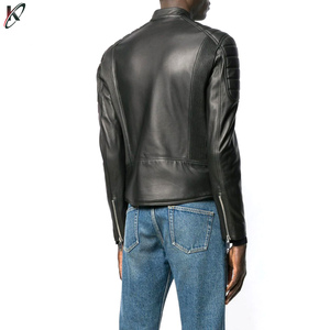 Veste vintage en cuir PU pour hommes pour le printemps et l'automne col montant mode hiver avec poche motard design pour l'équitation décontractée - Product Image 4