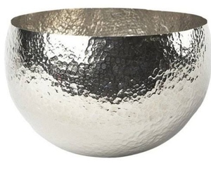 Bol à fruits décoratif en aluminium, fait à la main de styliste contemporain unique élégant fantaisie moderne personnalisé nouveau design - Product Image 6