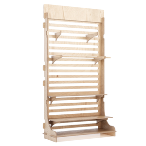 Meilleure étagère réglable de conception personnalisée italienne, présentoirs en bois imbriqués pour magasin de vêtements - Product Image 5