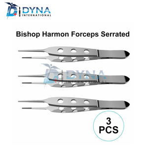 Bishop-Harmon Straight Forceps Serrated Eye Ophthalmic Surgical Instruments - Product Image 1