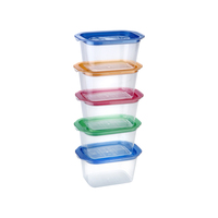 Ensemble de contenants alimentaires en plastique empilables rectangulaires transparents de haute qualité sans BPA, 4 pièces, toutes tailles, écologiques