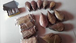 Hojas de almendra India secas naturales con embalaje de plástico Paquete de 10-12 pulgadas de 10 para limpieza de acuarios y agua - Product Image 5