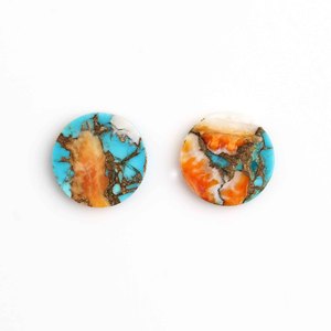 เปลือกหอยมุกหนามธรรมชาติคุณภาพสูง ขนาด 12 มม. ขัดเงา สีบรอนซ์ทองแดง รูปทรงเหรียญกลมเรียบ สำหรับทำเครื่องประดับ - Product Image 1