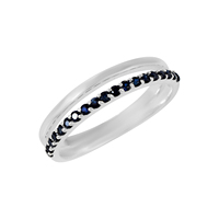 Meilleure vente Bague fine en argent sterling 925 pour femme Bijoux de créateur personnalisés de haute qualité avec pierre précieuse saphir bleu