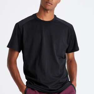 Camiseta negra bordada informal con cuello redondo para hombre, diseño personalizado, venta al por mayor, barata - Product Image 6