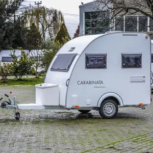 SALY CARABINATA 2 लोगों-मिनी यात्रा के लिए मिनी कारवां ट्रेलर के साथ बाथरूम और रसोई-2022