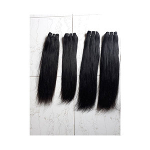 Peluca de extensiones de cabello Remy brasileño virgen sin procesar con trama única de 4 Oz - Product Image 1