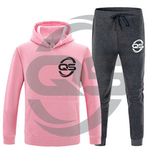 Conjunto de chándal unisex para correr con logotipo personalizado, venta al por mayor, trajes para correr en blanco de invierno para hombres y mujeres - Product Image 4