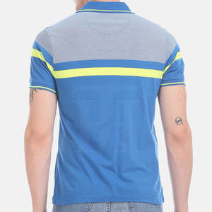 Wholesale Cotton Plain Color Round Collar <b>Men</b> Polo shirts - Product Image 3
