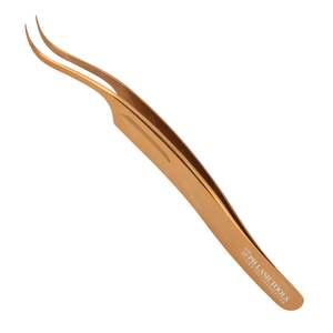 Gold Snake Curved Eyelash Extension Tweezer Middle Cut Private Label, Eyelash Extension Tweezer in Gold Color Snake Shape - Product Image 5
