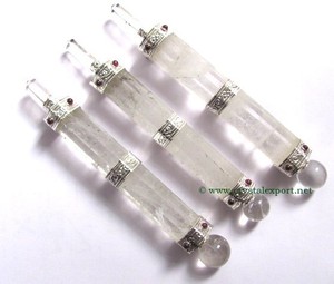Hitarget — baguettes de guérison à Quartz en cristal, bâton de guérison avec grenat, vente - Product Image 1