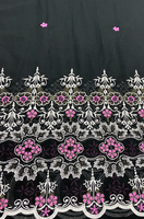 Tissu en dentelle de coton suisse brodé pour robes de femmes Tissu en dentelle du Nigeria pour fabricants et fournisseurs de vêtements