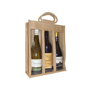 Sac à vin en jute à 6 bouteilles, design élégant, fabricant en gros, fournisseur indien - Product Image 4