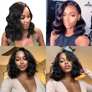 Luvin − perruque brésilienne naturelle, <span class=keywords><strong>cheveux</strong></span> de qualité Remy, <span class=keywords><strong>mi</strong></span>-<span class=keywords><strong>longs</strong></span>, 13x4, avec bonnet en dentelle, ondulée, avec baby-hairs, pour femmes - Product Image 5