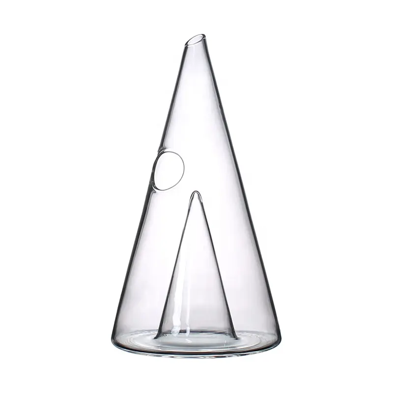 Kristall Boro silikat Glas doppelwandige Pyramide Stil Wein Dekan ter Set