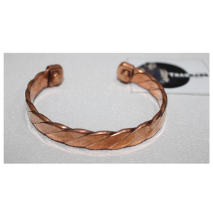 Atest cuivre tissé manchette Bracelet Bracelet boutons de manchette ou bouton de manchette bijoux de mode pour les femmes à porter à la fête et aux événements - Product Image 2