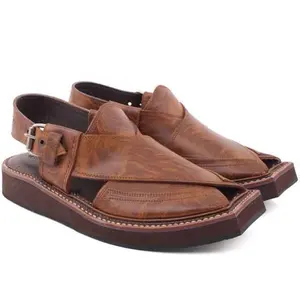 2020 sıcak satış yeni stil en kaliteli erkek Peshawari Chappal 100% PU/hakiki deri özelleştirilmiş erkekler Sandal