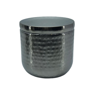 Pot de bougie martelé en métal, 30 pièces, finition en nickel noir, pour décoration de maison et de mariage, à utiliser avec couvercle - Product Image 4