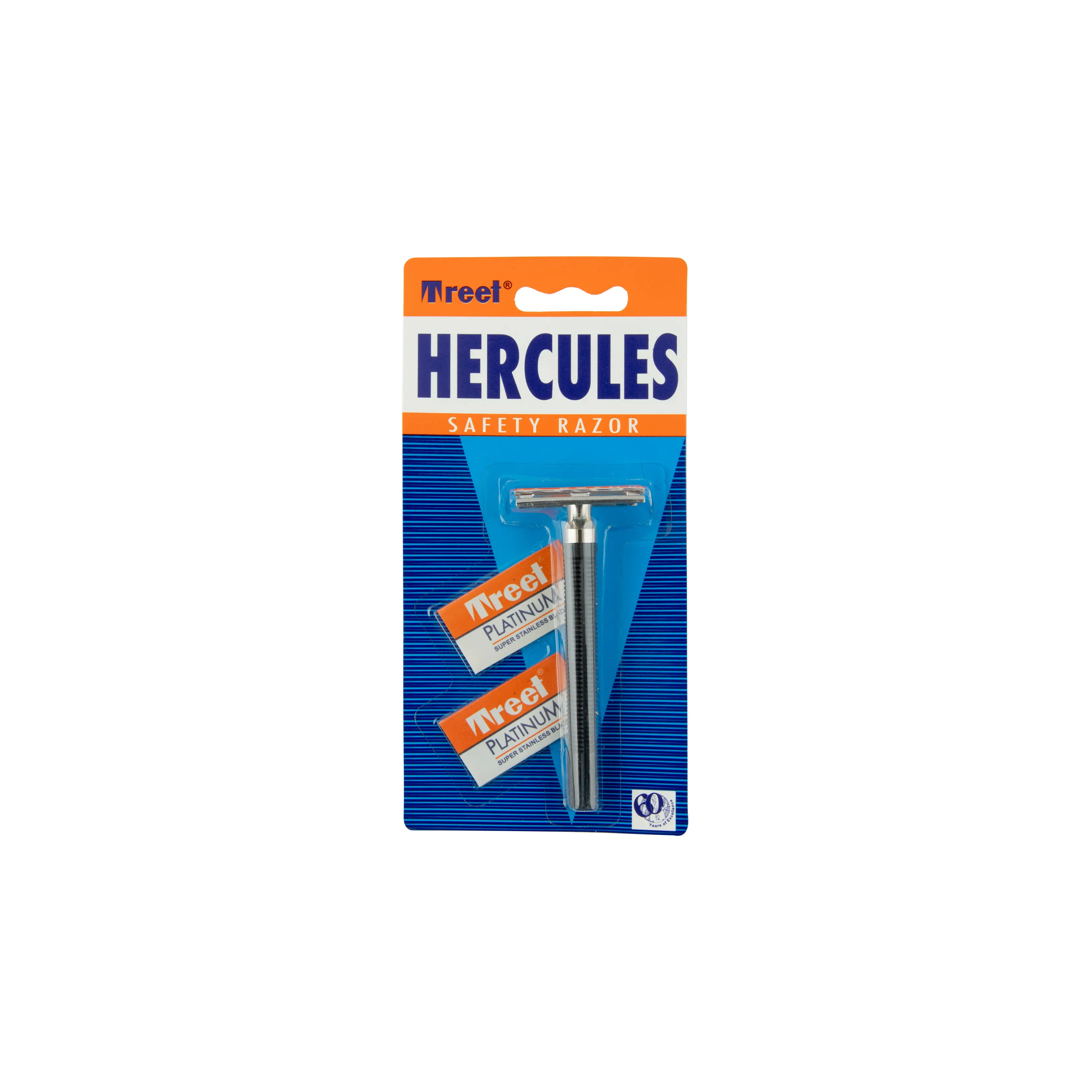 Hercules Safety Razor (1 Set = Safety Razor + 2 Treet Platinum Super Blades)