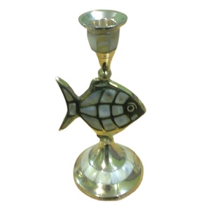 Soporte de estatua de pez de latón hecho a mano con acabado pulido nuevo estilo para decoración del hogar o uso de velas - Product Image 3